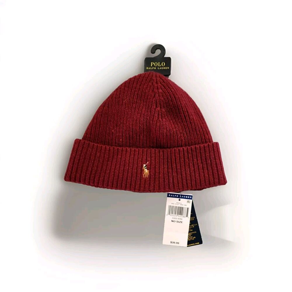 Ralph Lauren Polo Beanie Maroon